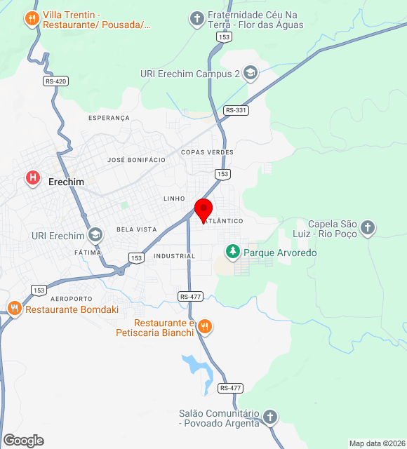 Mapa da localização