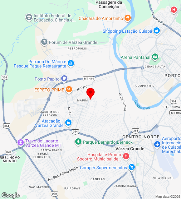 Mapa da localização
