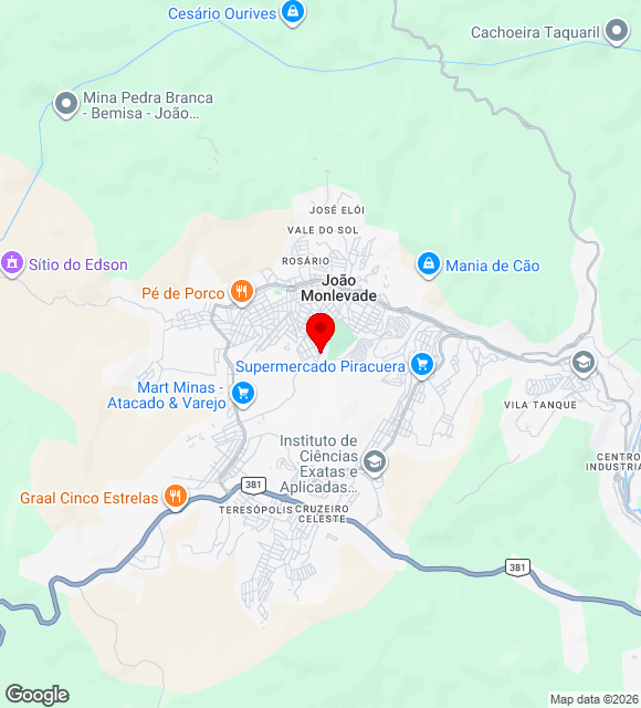 Mapa da localização
