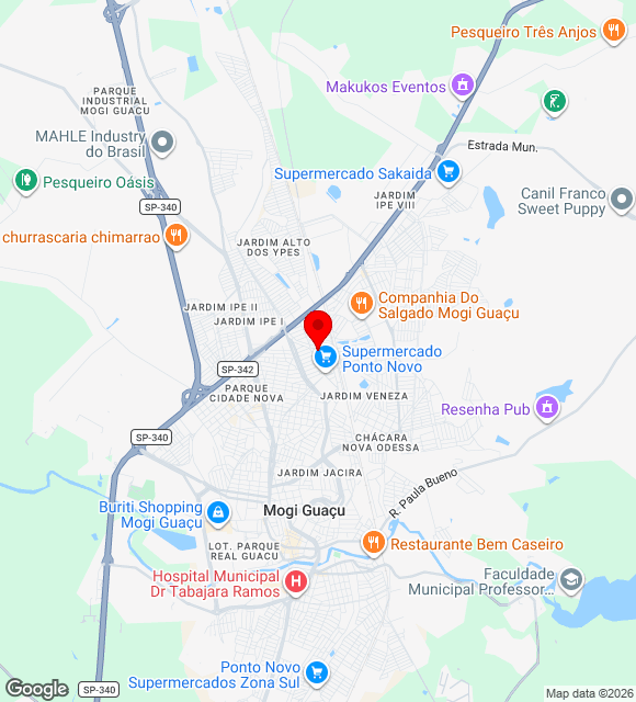 Mapa da localização