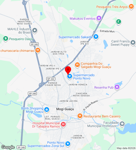 Mapa da localização