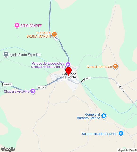 Mapa da localização