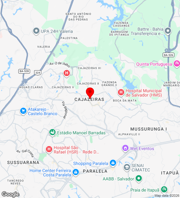 Mapa da localização