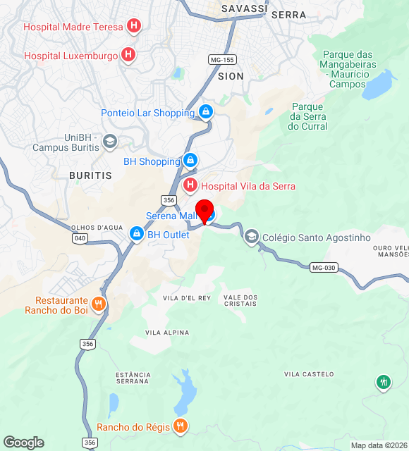 Mapa da localização
