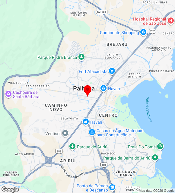 Mapa da localização
