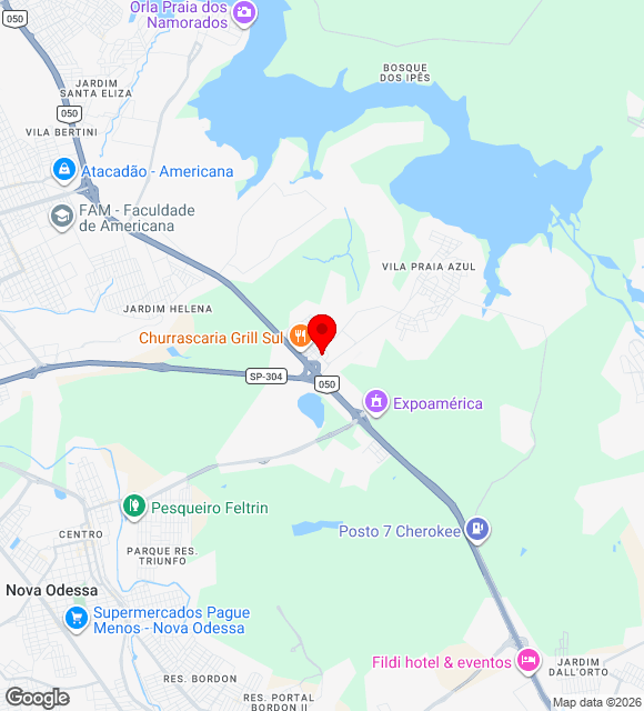 Mapa da localização