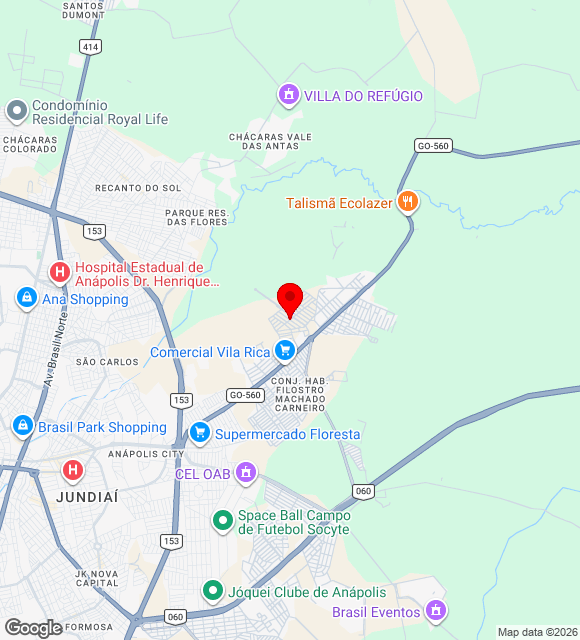 Mapa da localização