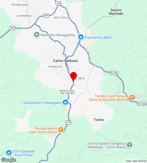 Mapa da localização