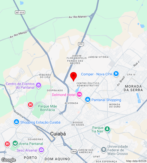 Mapa da localização