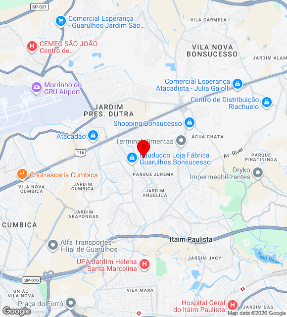 Mapa da localização