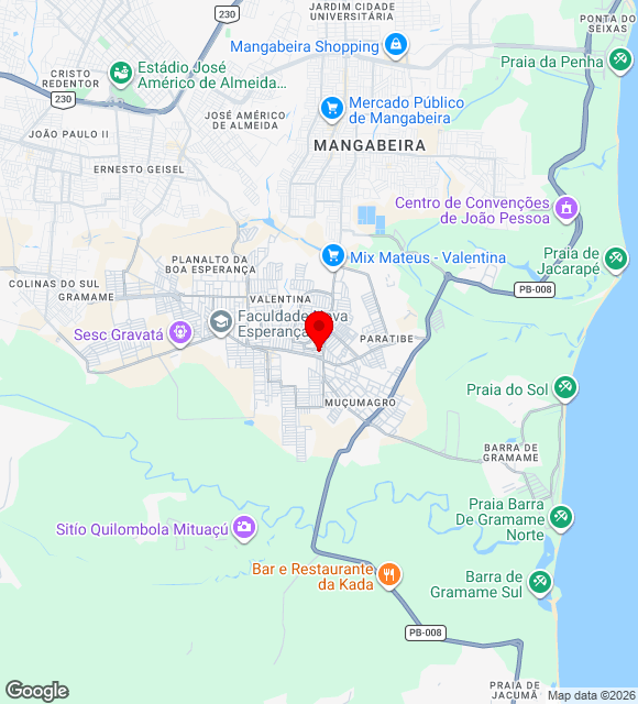Mapa da localização