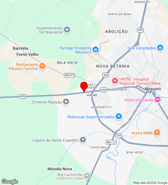Mapa da localização