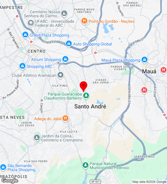 Mapa da localização