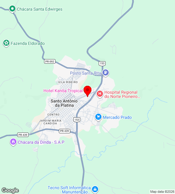 Mapa da localização