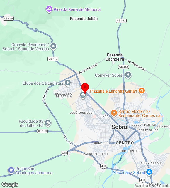 Mapa da localização