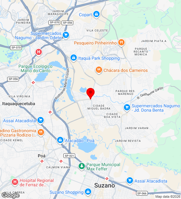 Mapa da localização