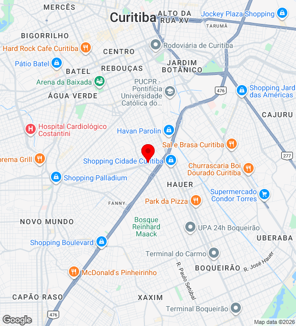 Mapa da localização