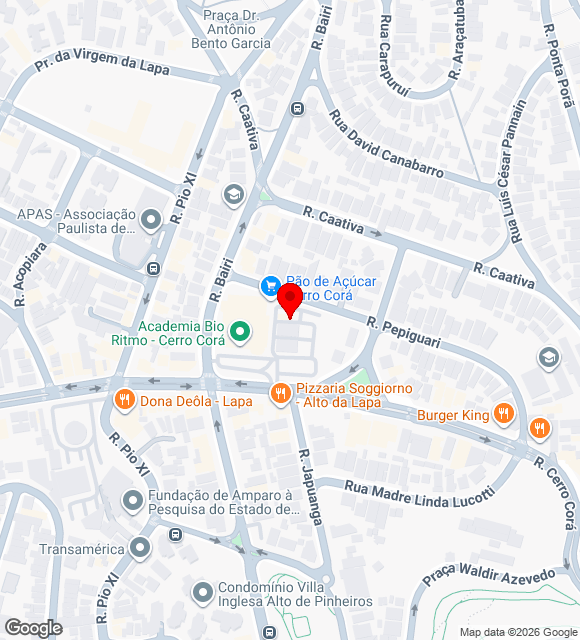 Mapa da localização