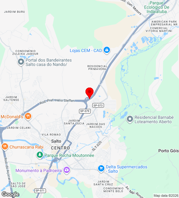 Mapa da localização