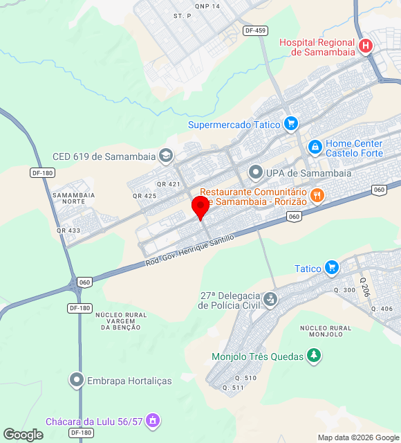 Mapa da localização