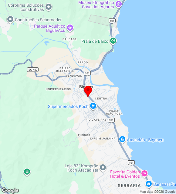 Mapa da localização