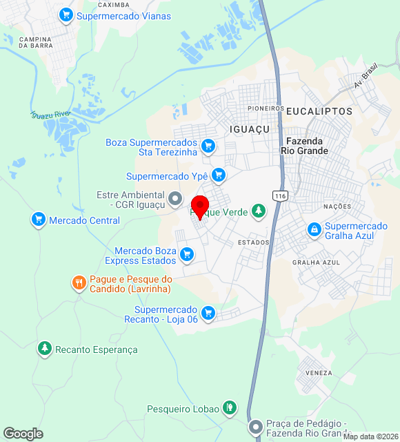 Mapa da localização