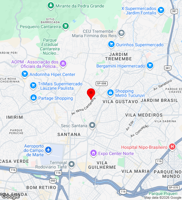 Mapa da localização