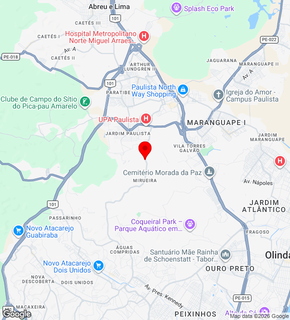 Mapa da localização