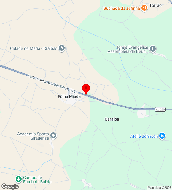 Mapa da localização