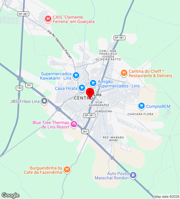 Mapa da localização