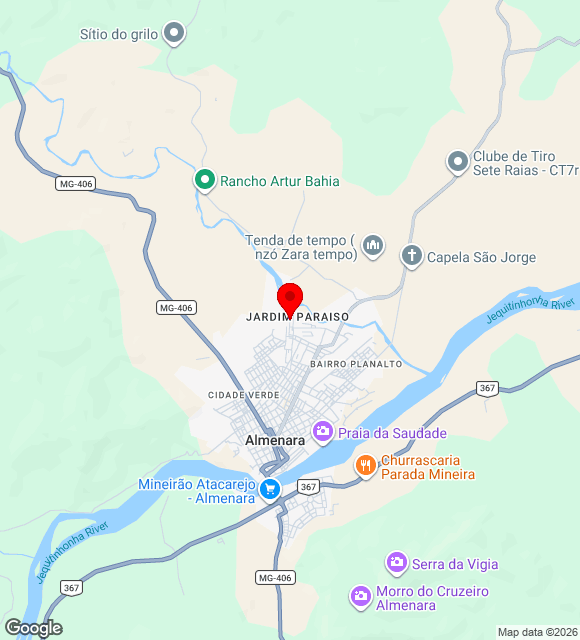 Mapa da localização