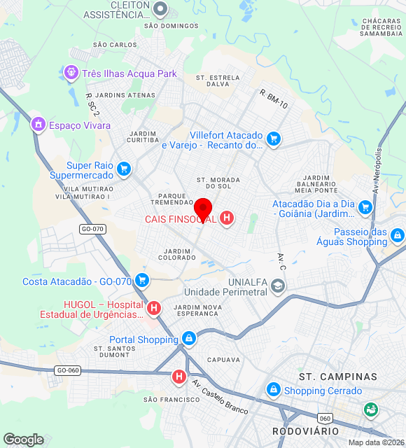 Mapa da localização