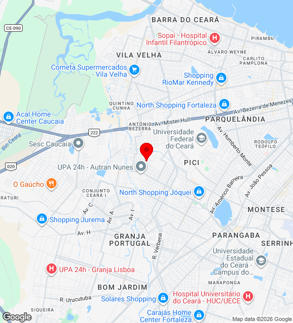 Mapa da localização