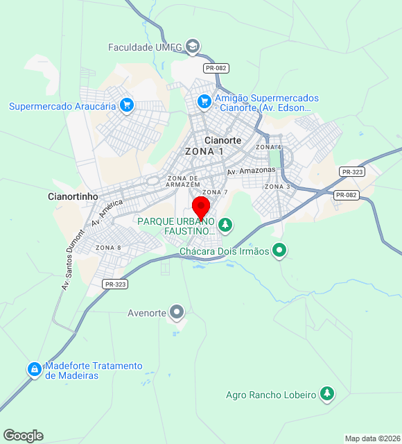 Mapa da localização