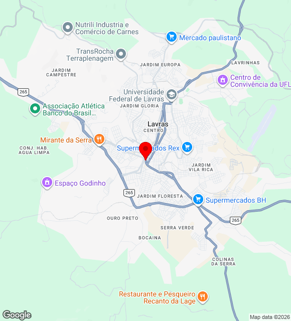 Mapa da localização