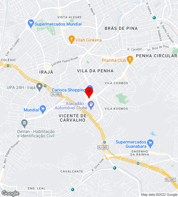 Mapa da localização