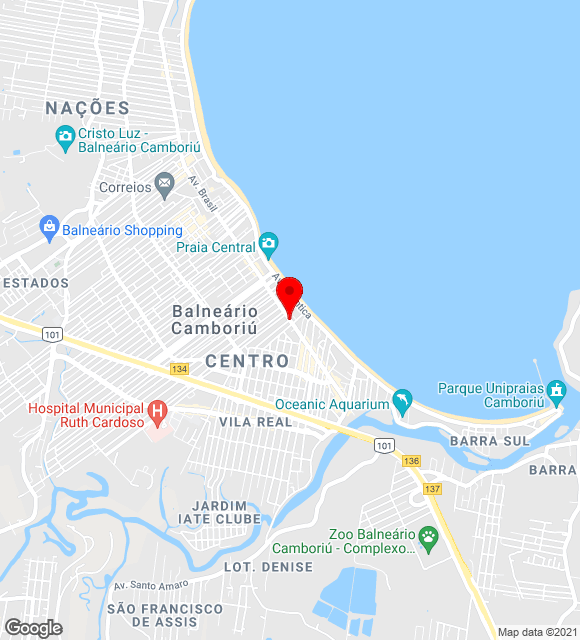 Mapa da localização