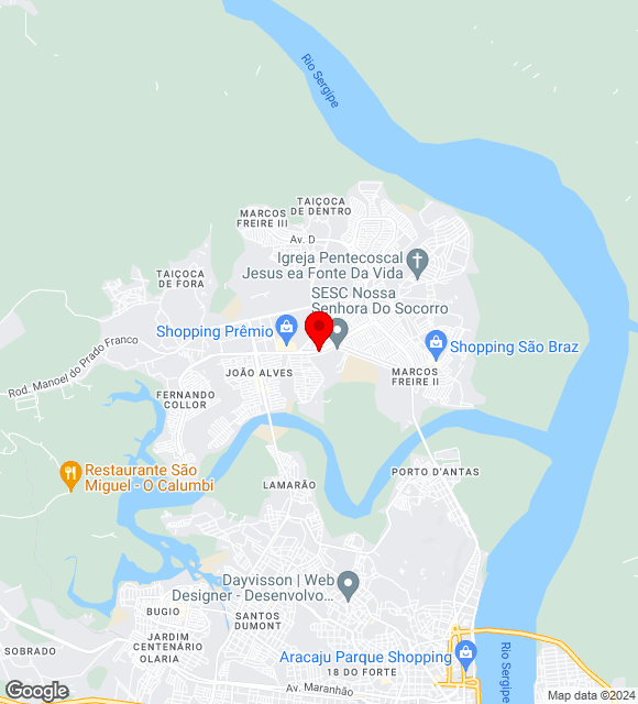 Mapa da localização