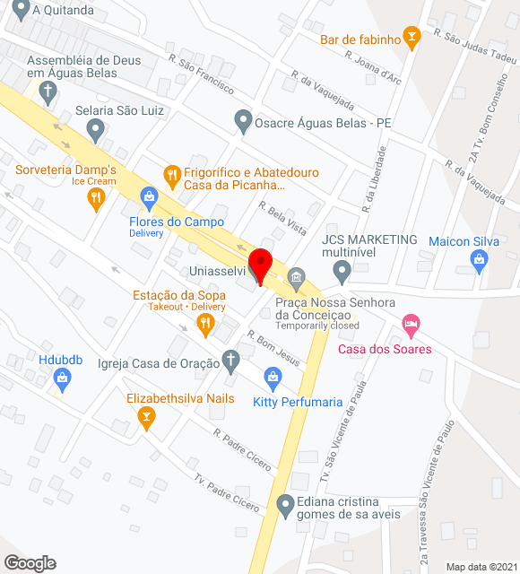 Mapa da localização