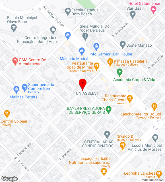 Mapa da localização