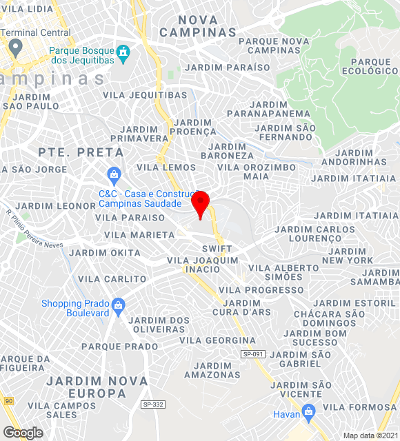 Mapa da localização