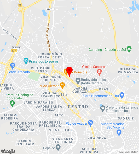 Mapa da localização