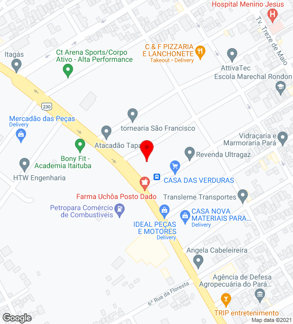 Mapa da localização