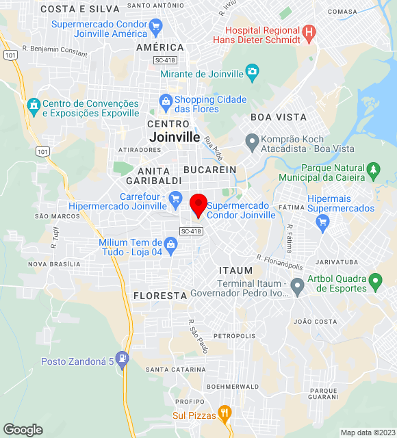 Mapa da localização