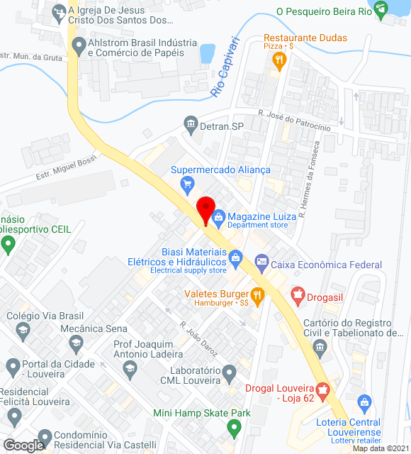 Mapa da localização