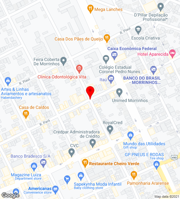 Mapa da localização