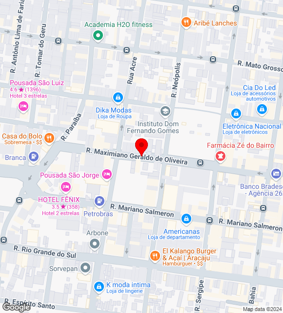 Mapa da localização