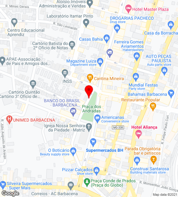 Mapa da localização
