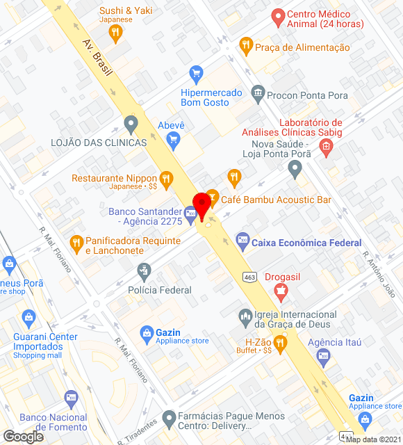 Mapa da localização