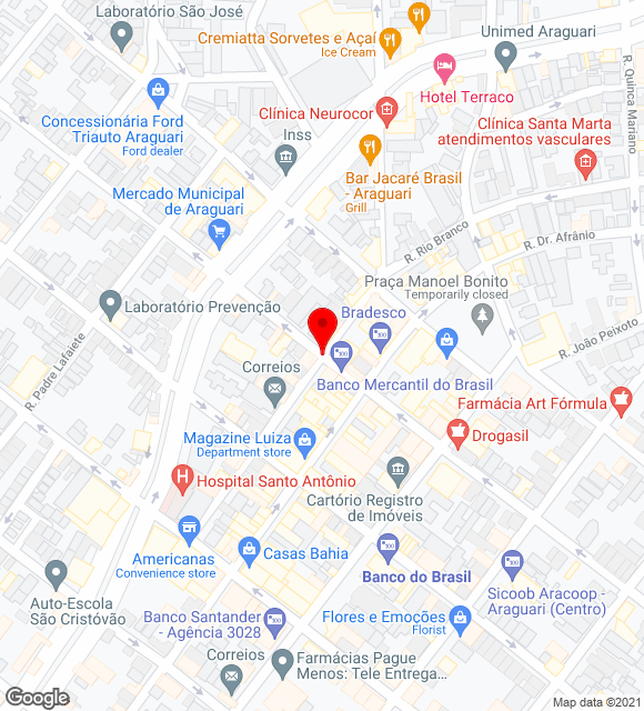 Mapa da localização